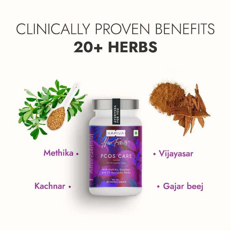 Kapiva Ayurveda Her Foods PCOS Care, 60 Capsules-6.webp